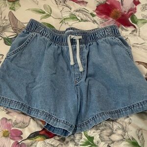 Old Navy Light Blue Drawstring Denim Shorts